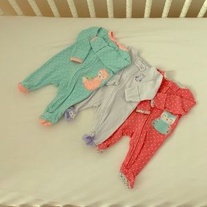 3 Carter’s NB sleepers